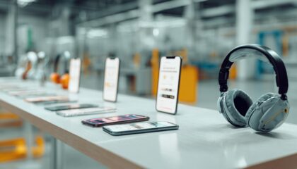 Komplette Hardwarelösungen für Werksführungen mieten: Smartphones & Kopfhörer