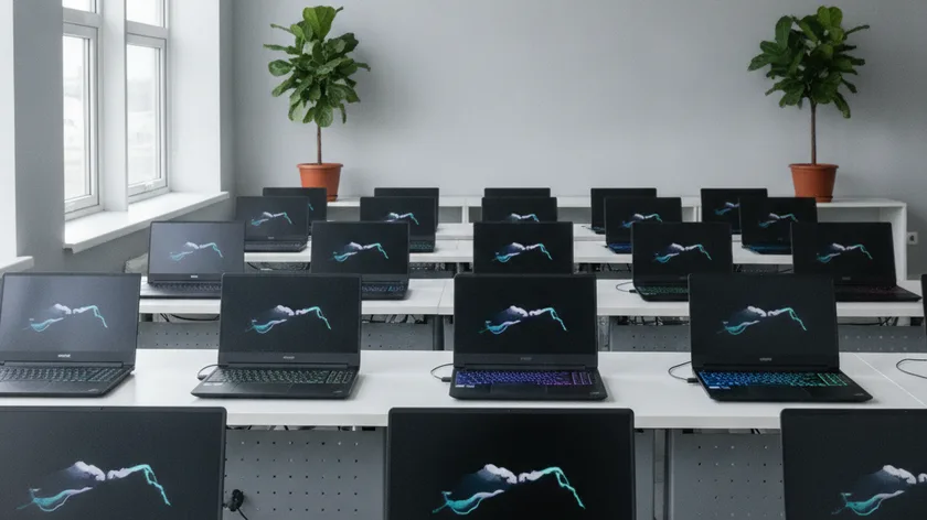 Gemietete Gaming-Laptops fuer Schulungen und Testumgebungen